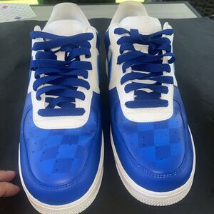 Size 14 - Nike Air Force 1 '07 Low Triple White Customer Blue Kentucky Wildcats